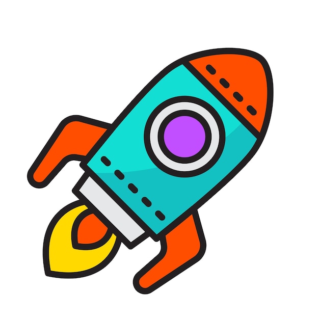 Ilustración de diseño de icono de cohete Diseño vectorial