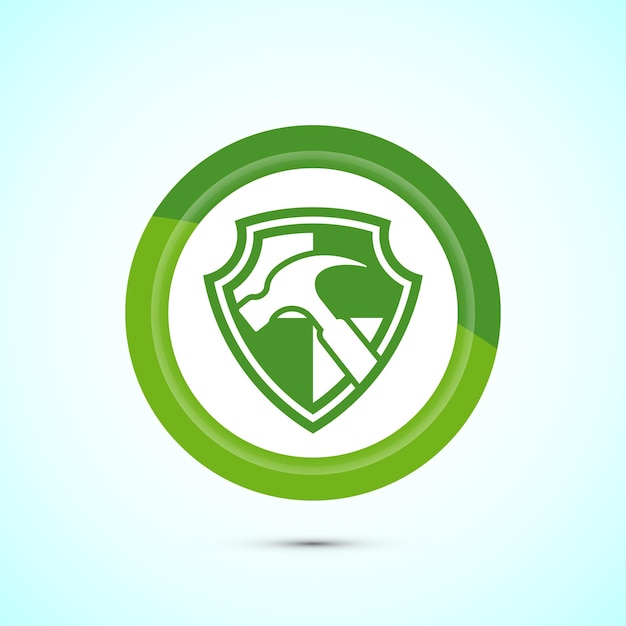 Ilustración de diseño de icono duradero Insignia de logotipo duradero para el elemento de diseño del producto Diseño de botón de color verde