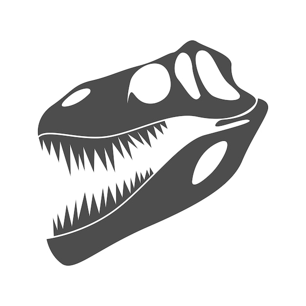 Vector ilustración de diseño de icono de fósil de dinosaurio
