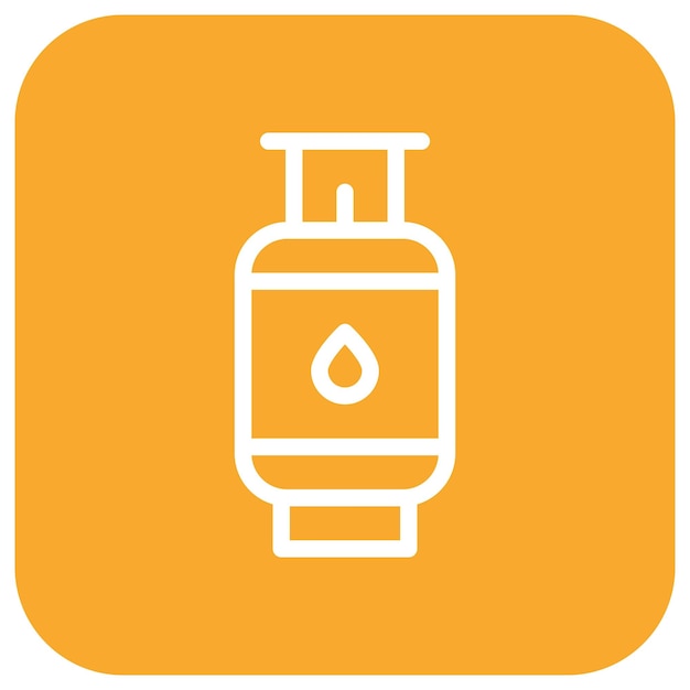 Ilustración del diseño del icono del gas vectorial de acampada