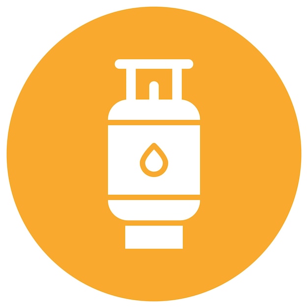 Ilustración del diseño del icono del gas vectorial de acampada
