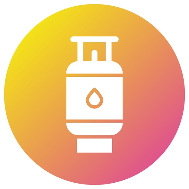 Ilustración del diseño del icono del gas vectorial de acampada