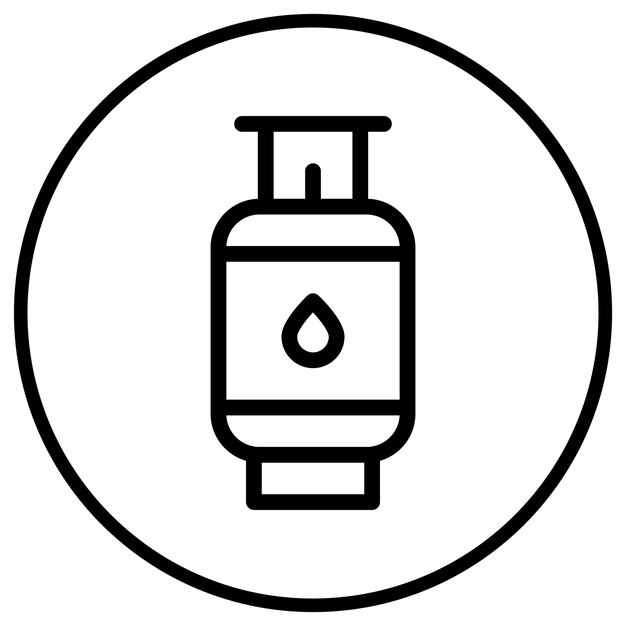 Ilustración del diseño del icono del gas vectorial de acampada