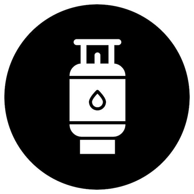 Ilustración del diseño del icono del gas vectorial de acampada