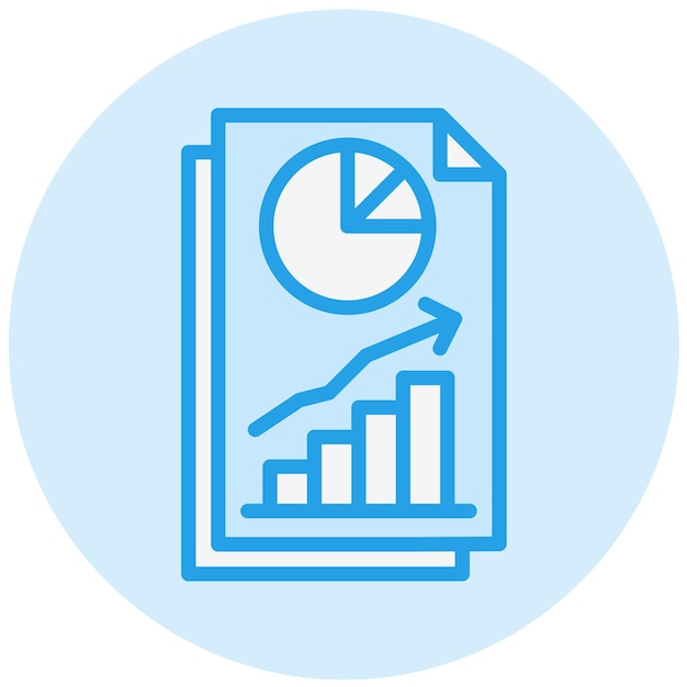 Ilustración del diseño del icono del gráfico vectorial de finanzas