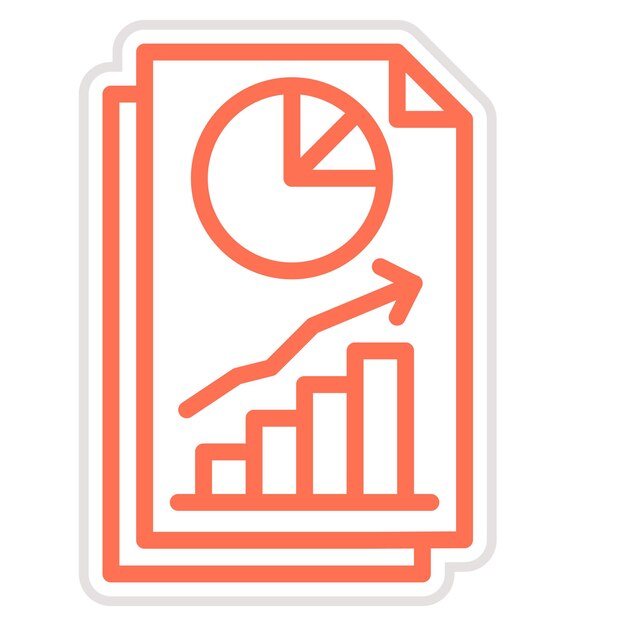 Ilustración del diseño del icono del gráfico vectorial de finanzas