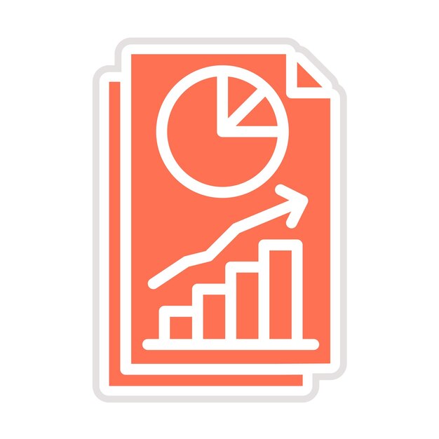 Ilustración del diseño del icono del gráfico vectorial de finanzas