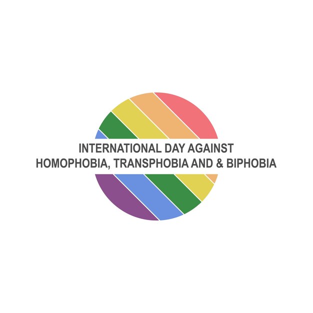 Ilustración de diseño de icono de homofobia transfobia y bifobia