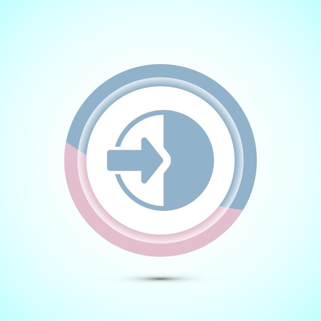 Ilustración del diseño del icono de inicio de sesión del perfil de usuario Icono de autenticación de acceso Diseño del botón de color pastel
