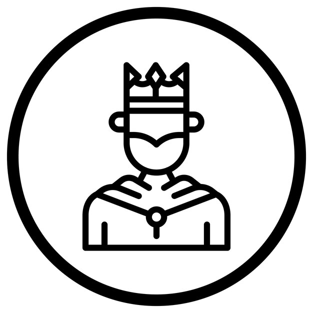 Ilustración del diseño del icono de King Vector