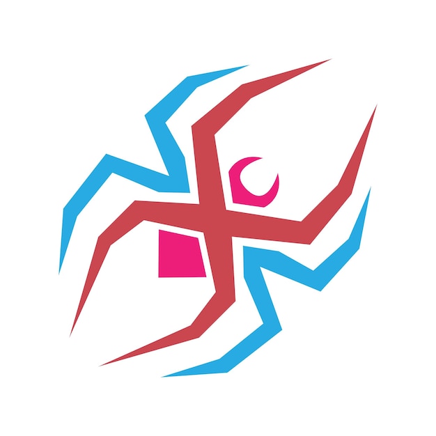 Ilustración de diseño de icono de logotipo de araña