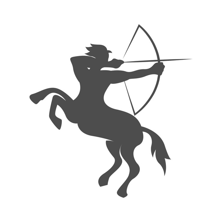 Vector ilustración de diseño de icono de logotipo de centauro