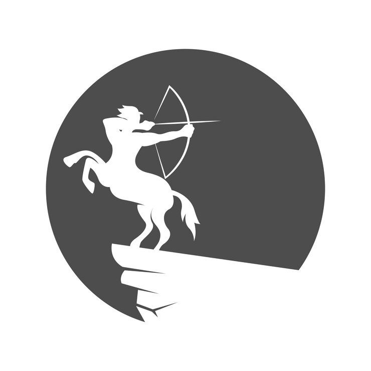 Vector ilustración de diseño de icono de logotipo de centauro