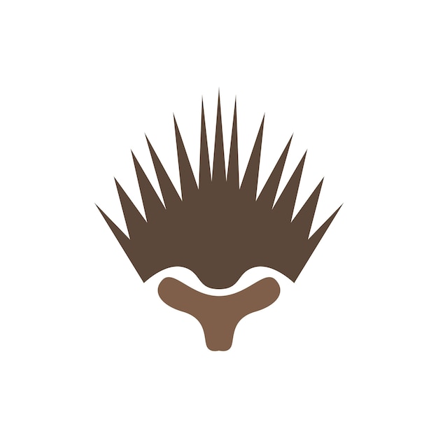 Ilustración de diseño de icono de logotipo de erizo