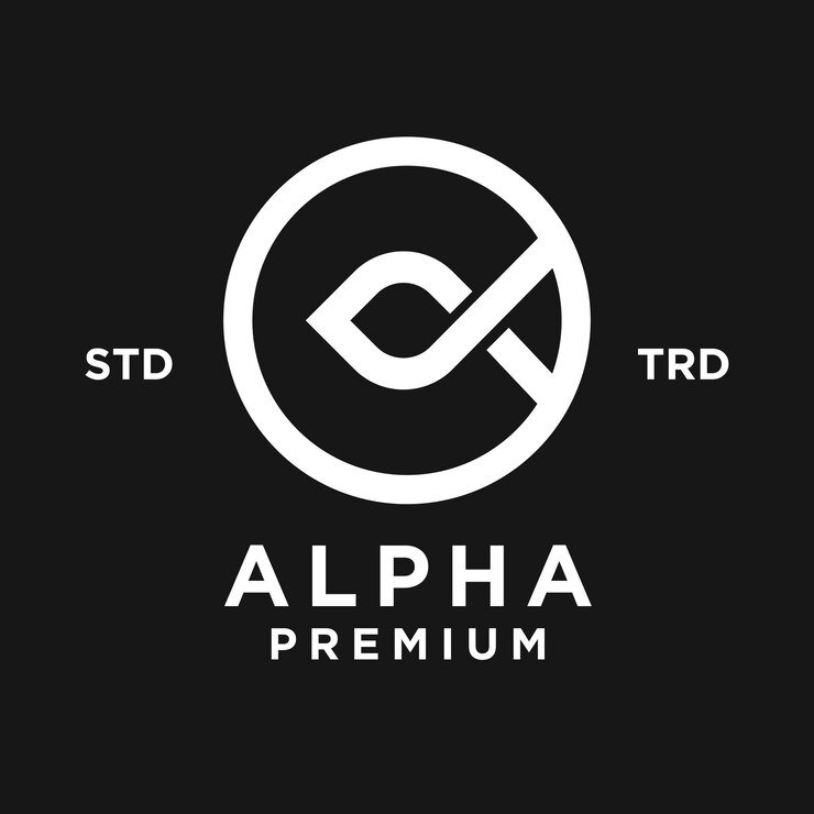 Vector ilustración de diseño de icono de logotipo de letra alfa