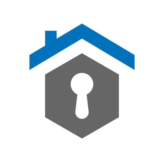 Ilustración del diseño del icono del logotipo de la llave de seguridad