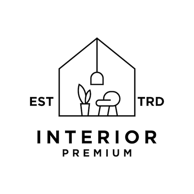 Ilustración de diseño de icono de logotipo de muebles