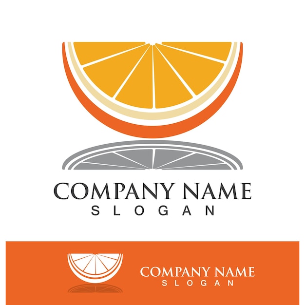 Ilustración del diseño del icono del logotipo naranja