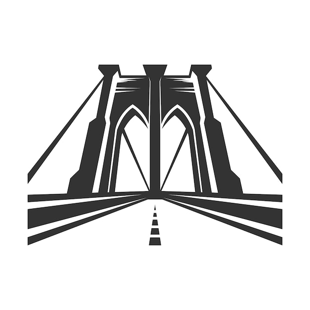 Ilustración de diseño de icono de logotipo de puente