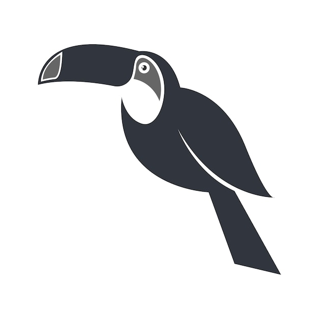 Ilustración de diseño de icono de logotipo de Toco Toucan