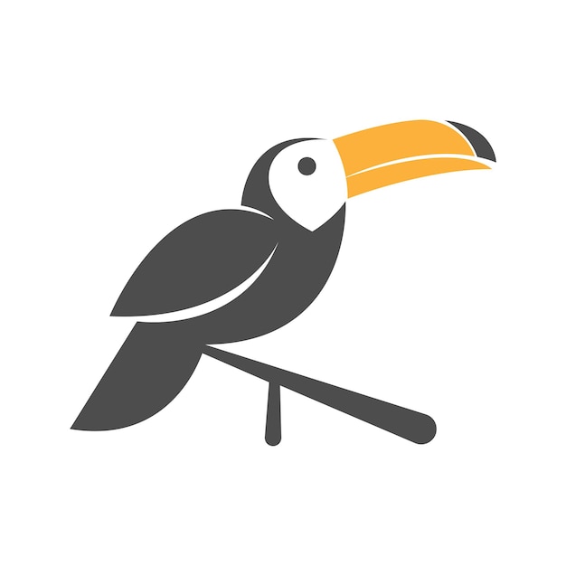 Ilustración de diseño de icono de logotipo de Toco Toucan