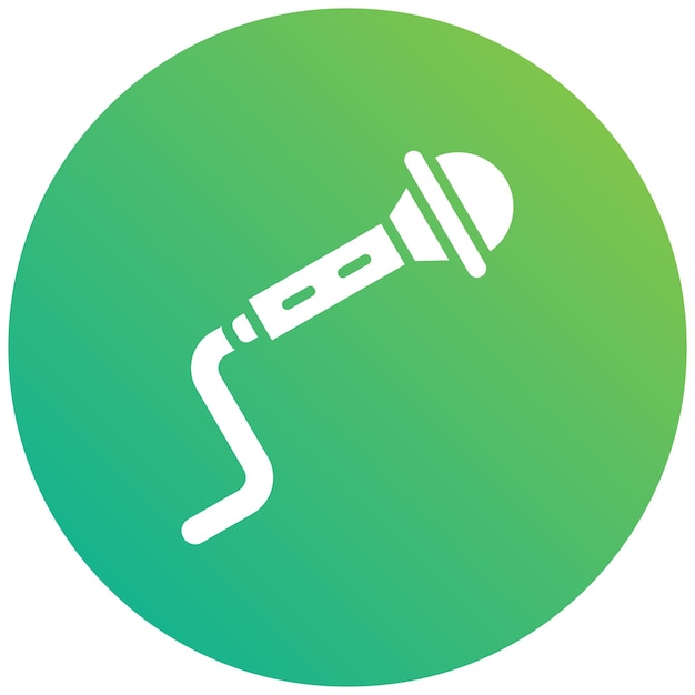 Ilustración del diseño del icono del micrófono vectorial