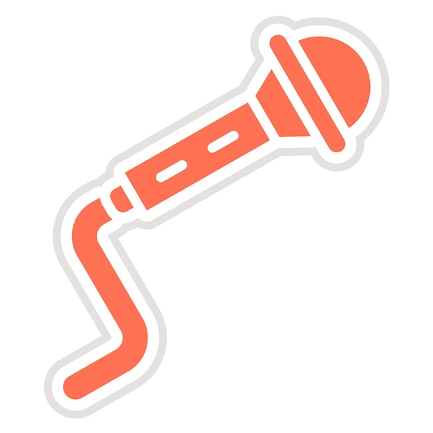 Ilustración del diseño del icono del micrófono vectorial