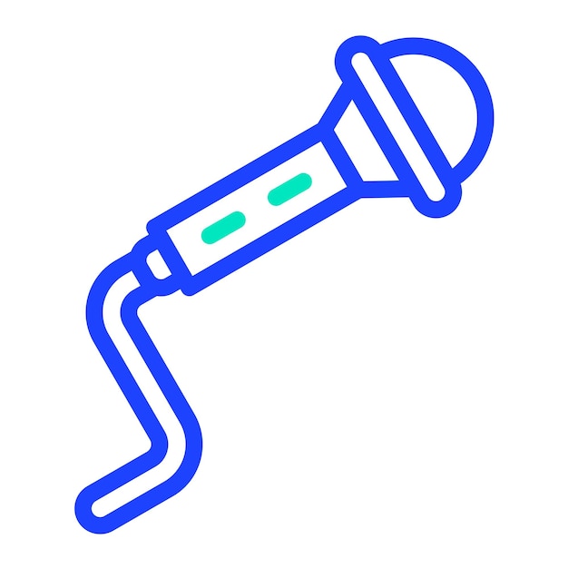 Ilustración del diseño del icono del micrófono vectorial