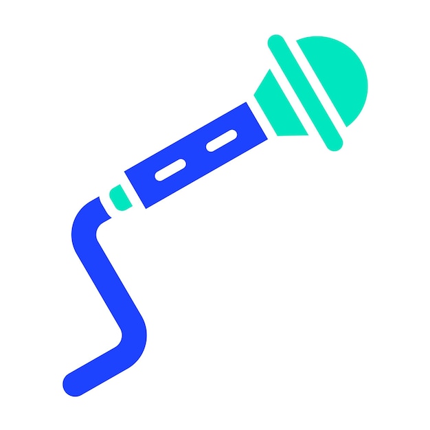 Ilustración del diseño del icono del micrófono vectorial