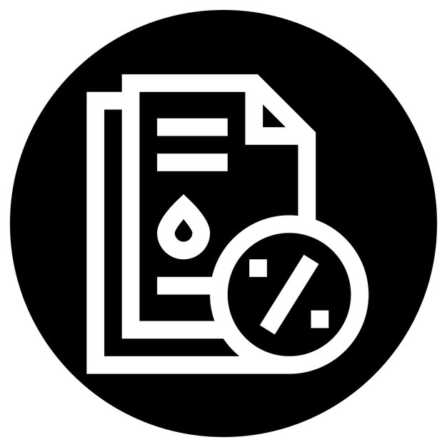 Ilustración del diseño del icono del papel vectorial de descuento de combustible