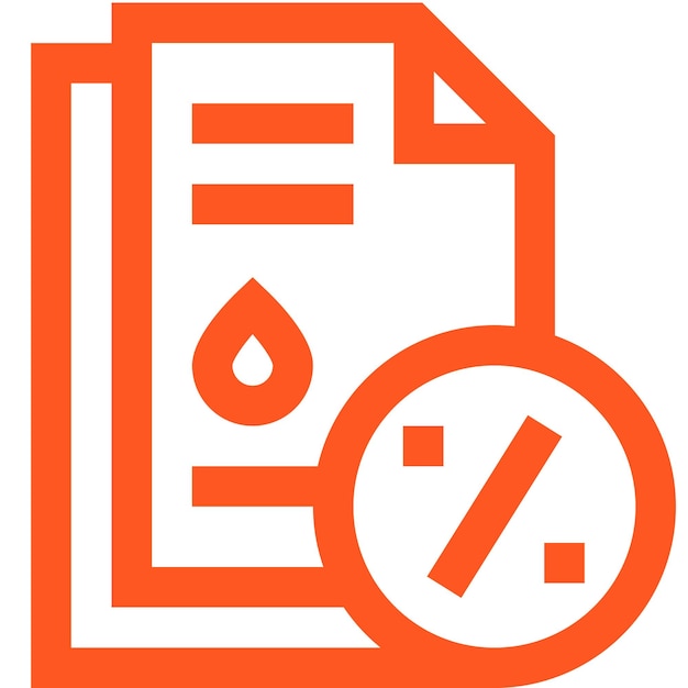 Ilustración del diseño del icono del papel vectorial de descuento de combustible