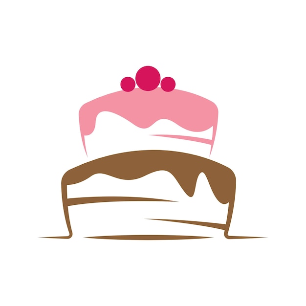 Ilustración del diseño del icono del pastel