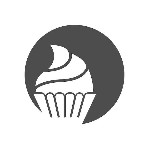 Ilustración del diseño del icono del pastel