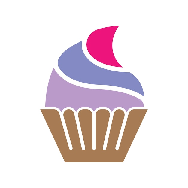 Ilustración del diseño del icono del pastel