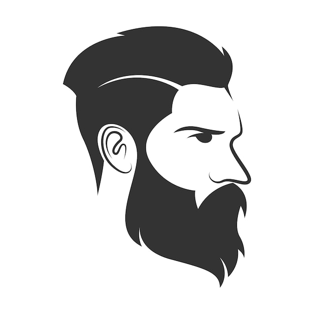 Ilustración de diseño de icono de peinado de hombres