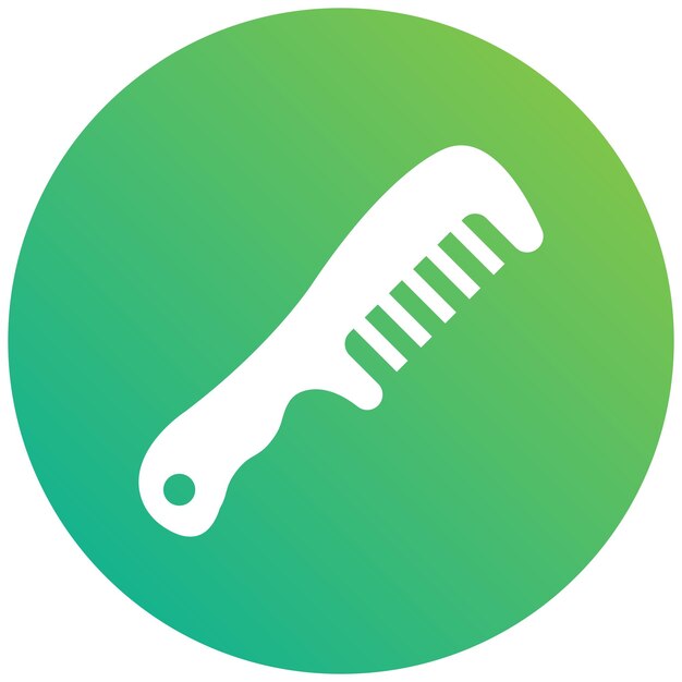 Ilustración del diseño del icono del peine de cabello vectorial