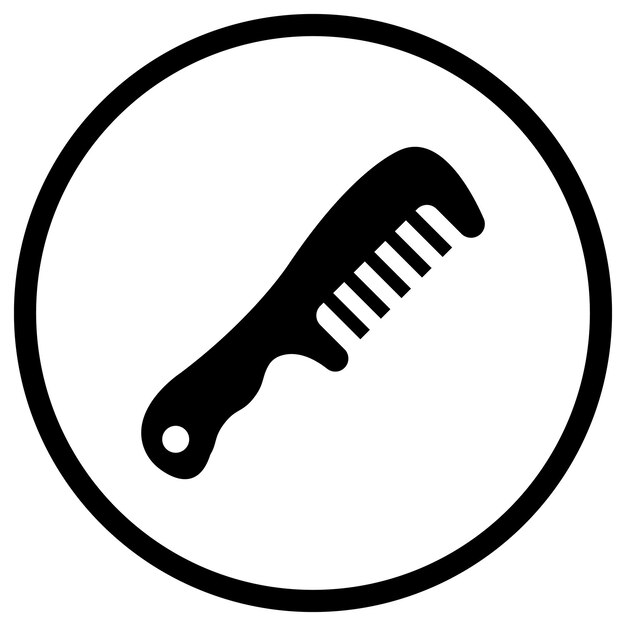 Ilustración del diseño del icono del peine de cabello vectorial