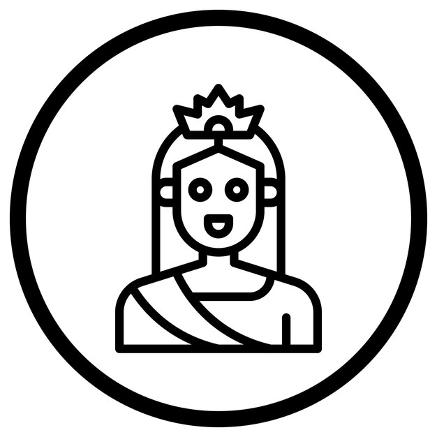 Ilustración del diseño del icono Queen Vector