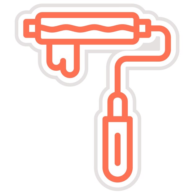 Ilustración del diseño del icono del rodillo vectorial de pintura