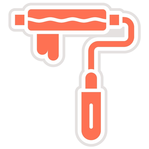 Ilustración del diseño del icono del rodillo vectorial de pintura