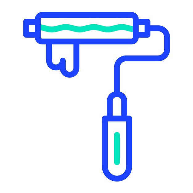 Ilustración del diseño del icono del rodillo vectorial de pintura