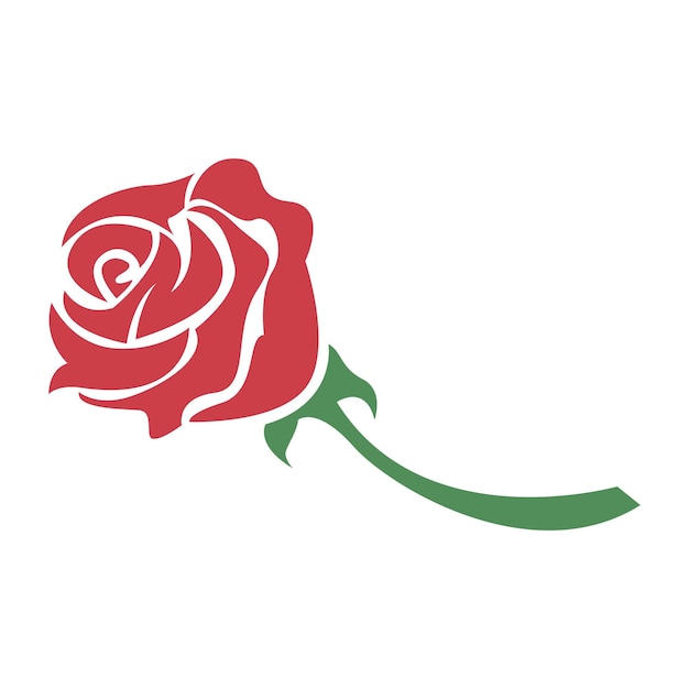 Ilustración de diseño de icono de rosas rojas