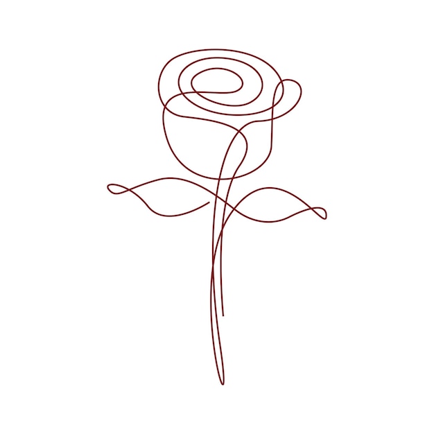 Ilustración de diseño de icono de rosas rojas