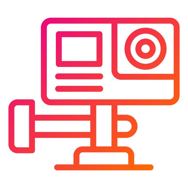 Ilustración del diseño del icono del vector de acción de la cámara