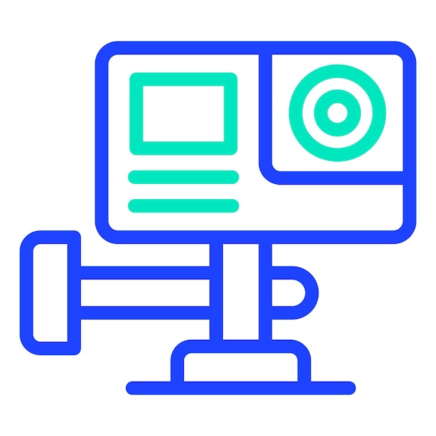 Ilustración del diseño del icono del vector de acción de la cámara