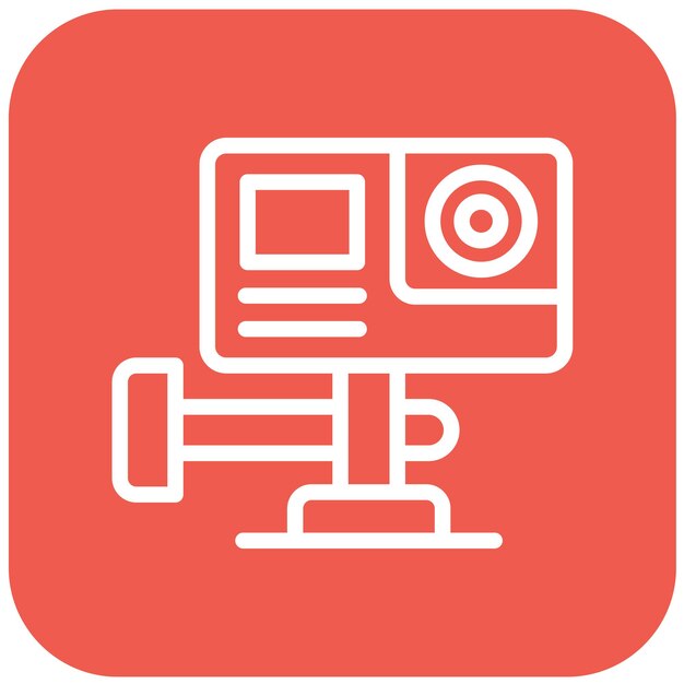 Ilustración del diseño del icono del vector de acción de la cámara