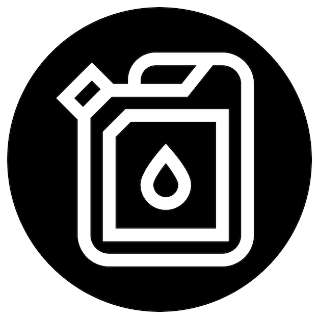Ilustración del diseño del icono del vector de aceite del automóvil