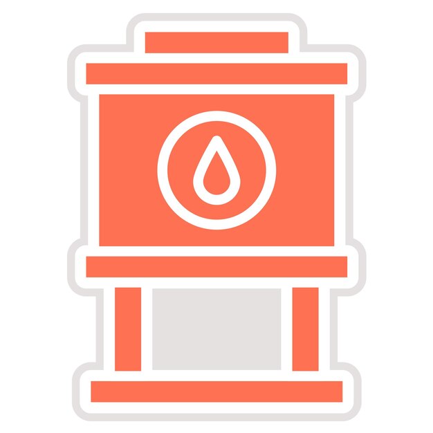 Ilustración del diseño del icono del vector de agua del tanque