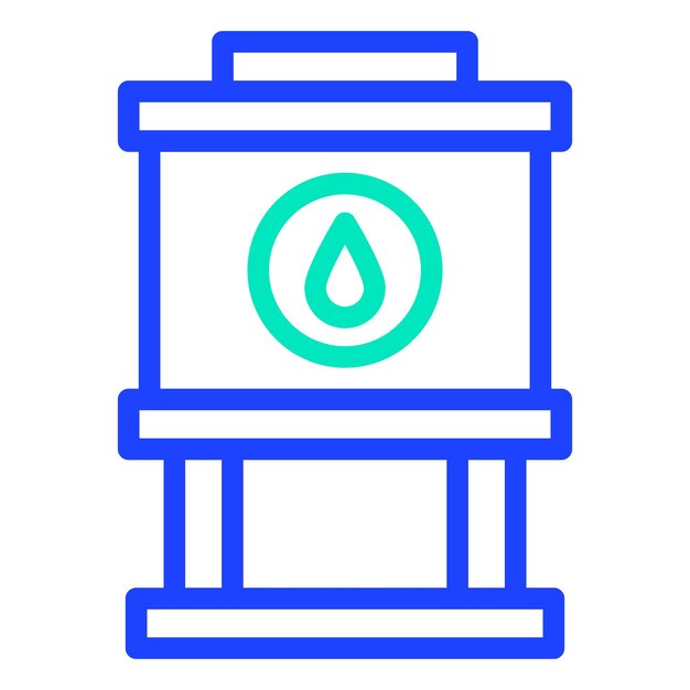 Ilustración del diseño del icono del vector de agua del tanque