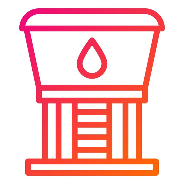 Ilustración del diseño del icono del vector de agua de la torre